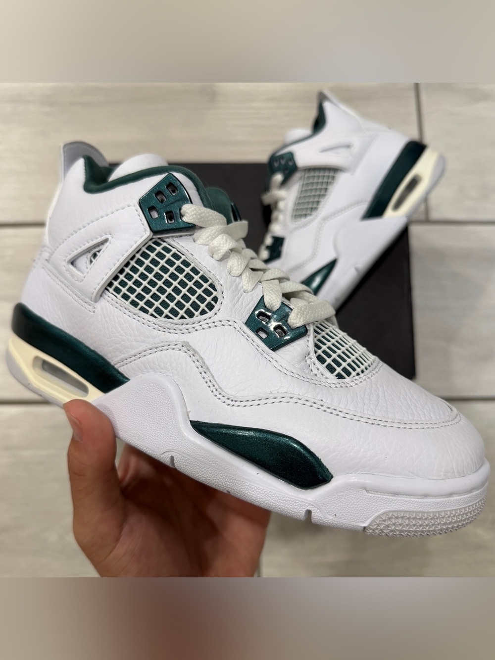 AIR JORDAN 4 RETRO OXIDIZED GREEN SIZE 5Y FQ8213-103